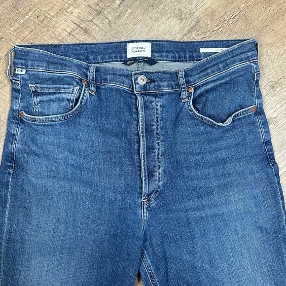 Citizens of Humanity Jolene 32 Button Fly Distressed Vintage Slim High Rise - Picture 8 of 16